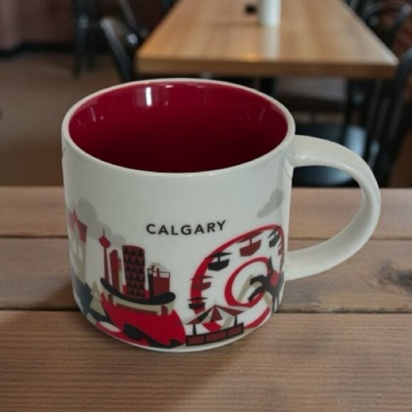 STARBUCKS 2012 Calgary, Canada Coffee 14oz Mug Cup You Are Here Series NEW - Picture 14 of 14